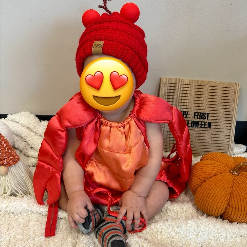 Adorable Red and Orange Baby Costume
